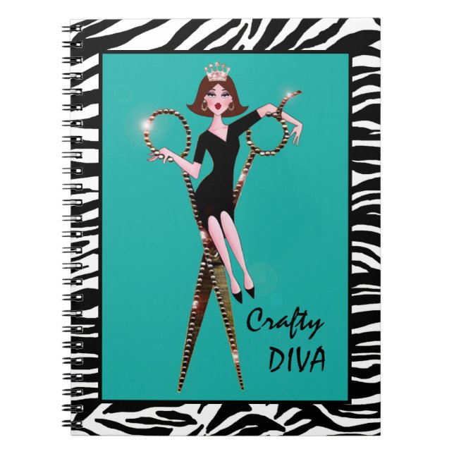 Caderno Espiral Notebooks "Crafty DIVA" (Frente)