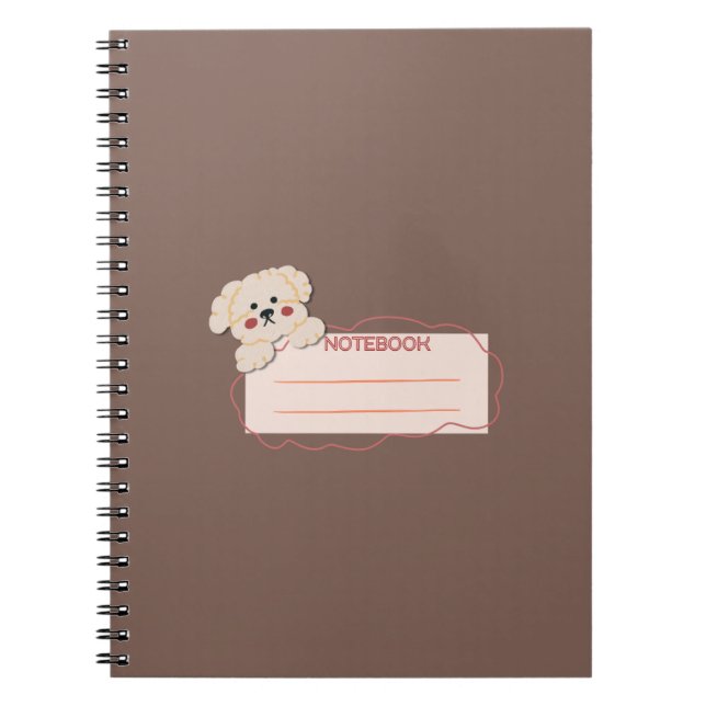 Caderno Espiral Notebooks de composição de poodle (Frente)