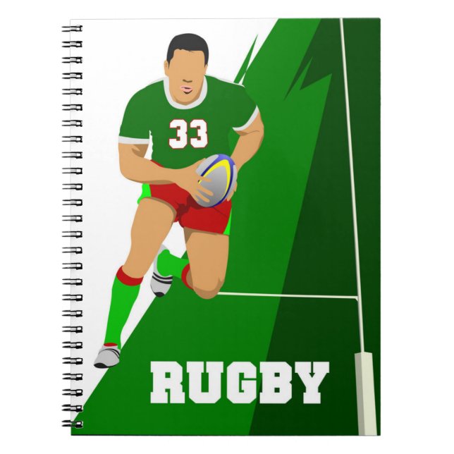 Caderno Espiral Notebooks de Rugby (Frente)