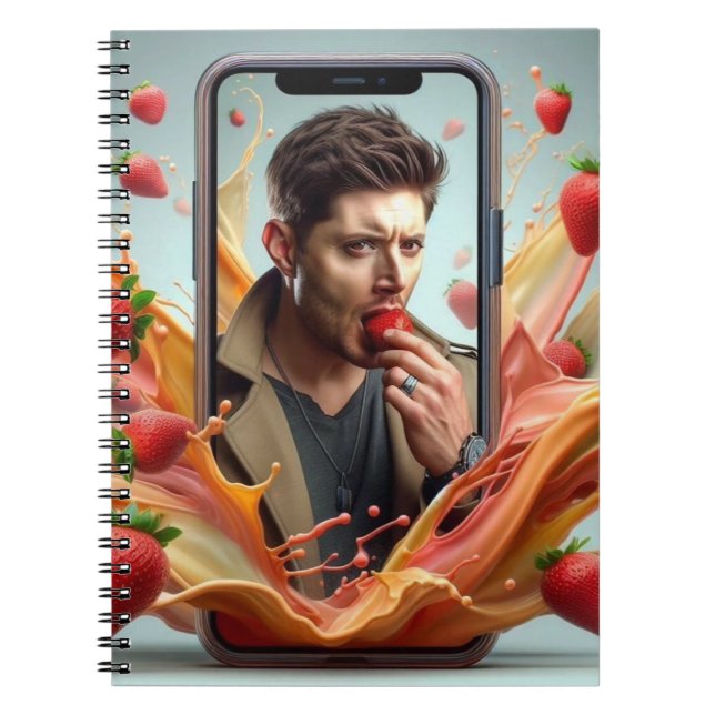 Caderno Espiral Notebooks Dean con fragole (Frente)