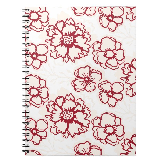 Caderno Espiral Notebooks espirais de flores para artistas (Frente)