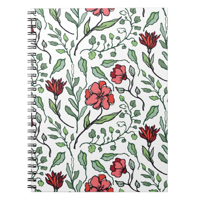 Caderno Espiral Notebooks espirais de flores para Escrevendo inspi (Frente)