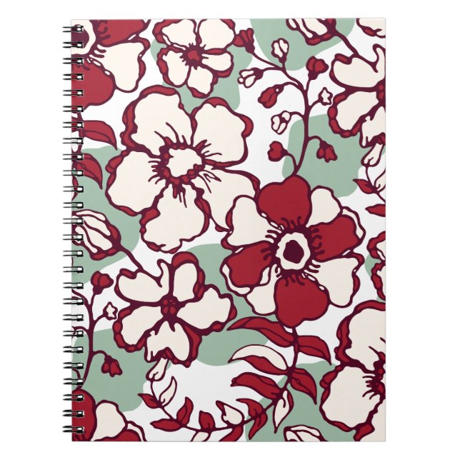 Caderno Espiral Notebooks Espirais Flores para Lançamento (Frente)