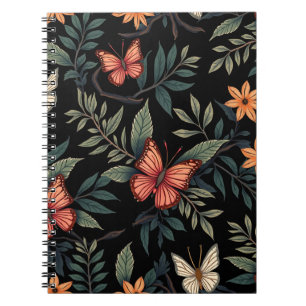 Caderno Espiral Notebooks espirais naturais Elegantes de borboleta