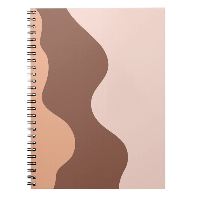 Caderno Espiral Notebooks, marrom, monograma, aquarela,bonito,crem (Frente)