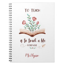 Caderno Espiral Notebooks para professores - Tocar uma vida para s