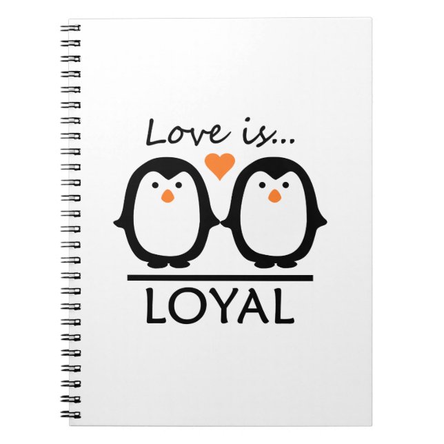 Caderno Espiral Notebooks Penguin Love (Frente)