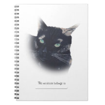 Notebooks personalizados com rosto de gato de tart