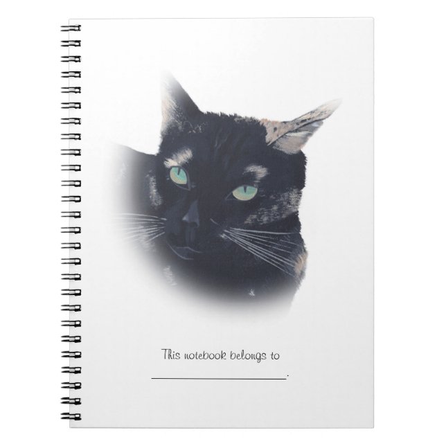 Caderno Espiral Notebooks personalizados com rosto de gato de tart (Frente)