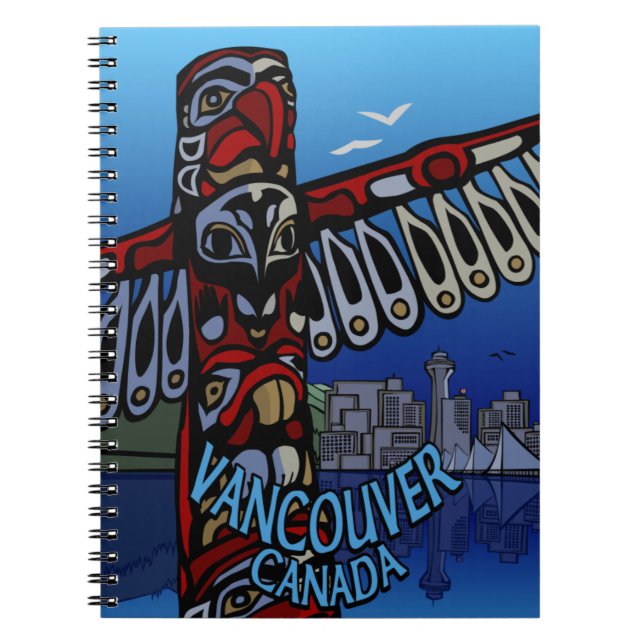 Caderno Espiral Notebooks personalizados de Diário Vancouver BC (Frente)
