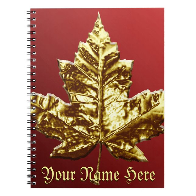 Caderno Espiral Notebooks personalizados Diário Souvenir Canadá (Frente)