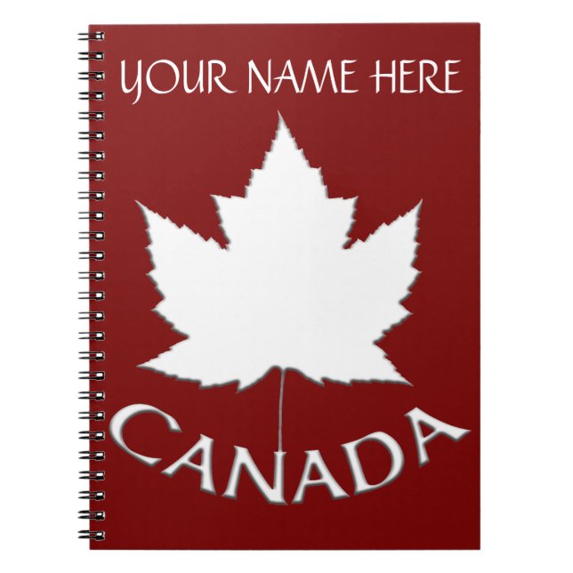 Caderno Espiral Notebooks personalizados Diário Souvenir Canadá (Frente)