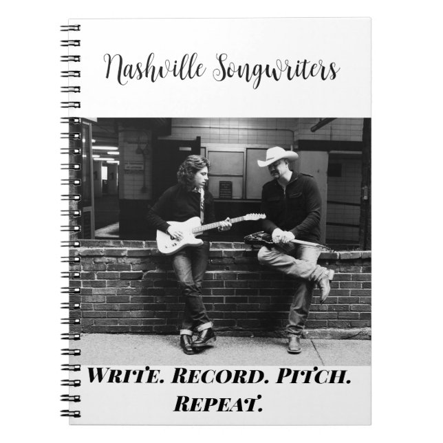 Caderno Espiral Notepad de compositores de Nashville (Frente)