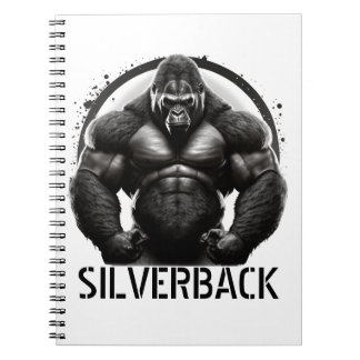 Caderno Espiral Notepad do logotipo do Silverback Gorilla