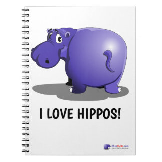 Caderno Espiral Notepad Hippo Roxo