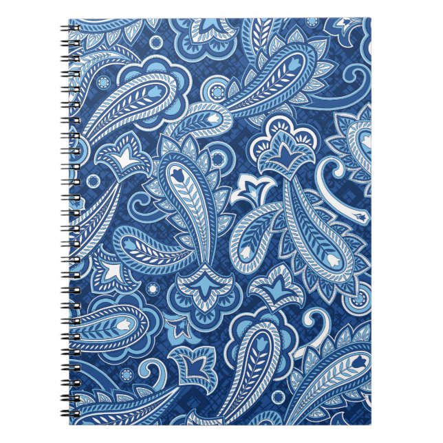 Caderno Espiral Notepad Impressão Paisley (Frente)