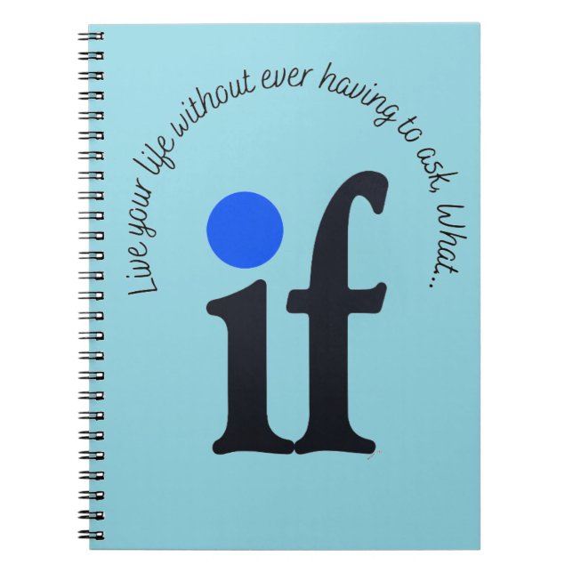 Caderno Espiral Notepad Inspiracional 'What if' (Frente)