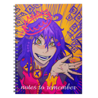 Caderno Espiral Notes to remember, happy Anime