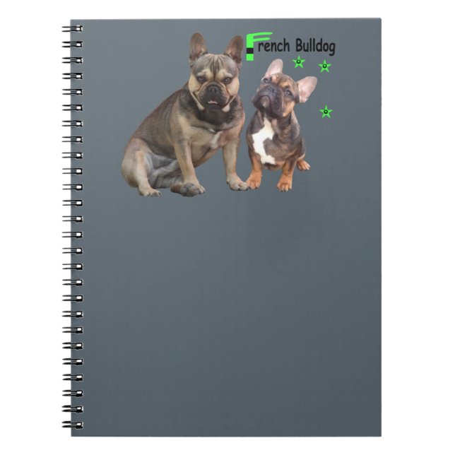 Caderno Espiral Notizblock französische Bulldoggen (Frente)
