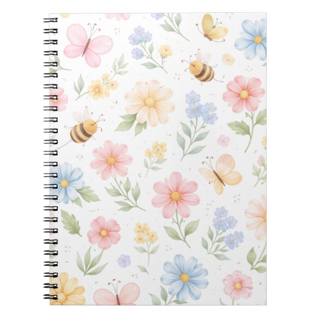 Caderno Espiral Notizbuch für den Frühling (Frente)