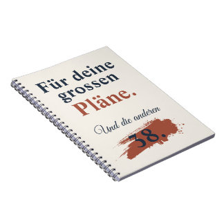 Caderno Espiral Notizbuch mit Spruch: Grosse Pläne und ...