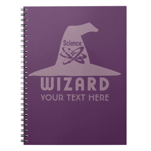 Caderno Espiral Notrbook personalizado do Science Wizard (Frente)