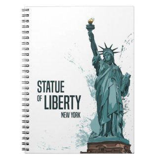 Caderno Espiral Nova Iorque. Estátua da liberdade