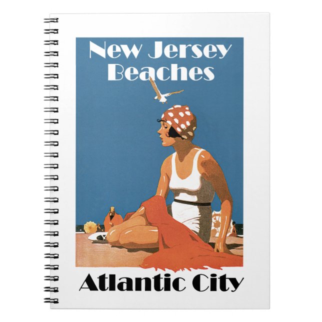 Caderno Espiral Nova Jersey Beaches ~ Atlantic City (Frente)
