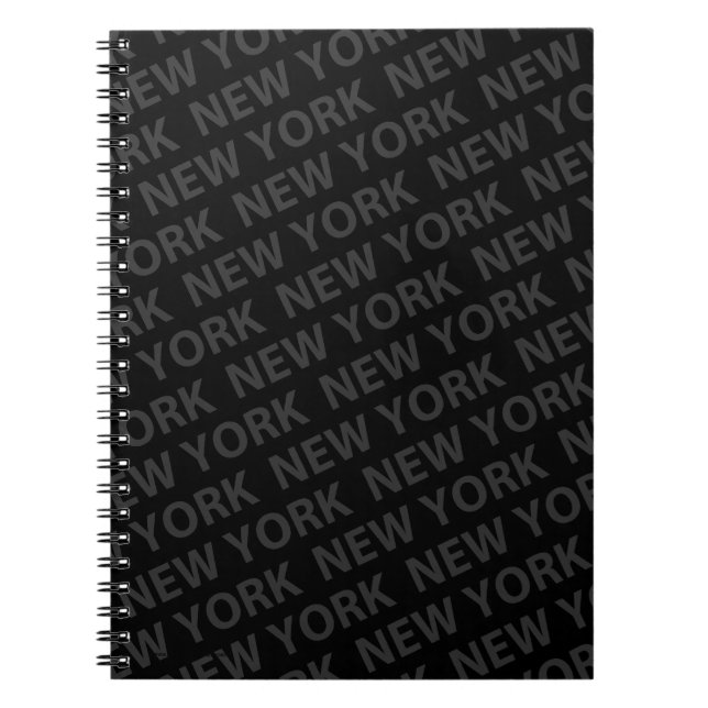 Caderno Espiral Nova York - Cinza Escura Padrão (Frente)