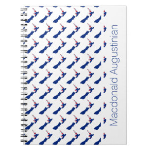 Caderno Espiral NOVA ZEALAND FLAG Personalizar Adicionar Nome Diár