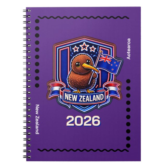 Caderno Espiral Nova Zelândia Crianças (Frente)