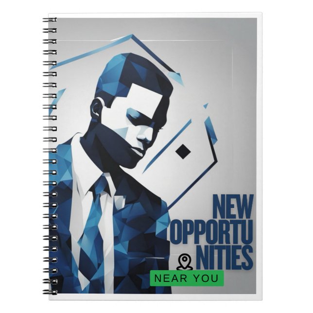 Caderno Espiral Novas oportunidades perto de você (Frente)