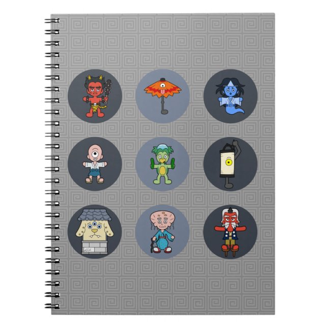 Caderno Espiral Nove Monstro Yokai Japonês (Frente)