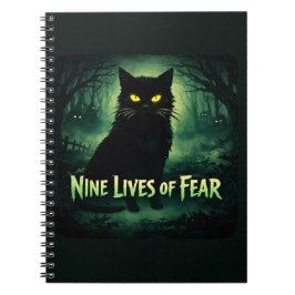 Caderno Espiral Nove Vidas de Medo - Gato Preto