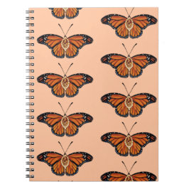 Caderno Espiral Novembro Citrine Monarch Butterfly Design