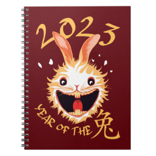 Caderno Espiral Novo ano chinês 2023 Ano Do Coelho