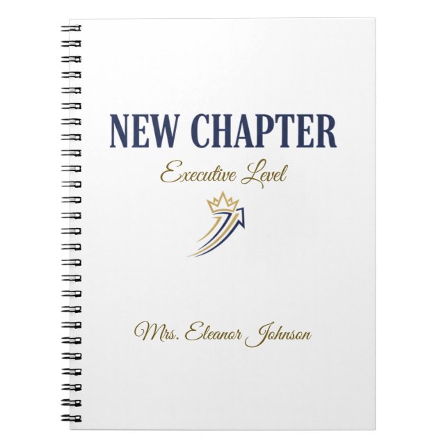 Caderno Espiral Novo Capítulo Executivo Personalizado (Frente)