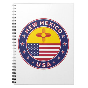 Caderno Espiral Novo México, adesivo do Novo México, capa de telef