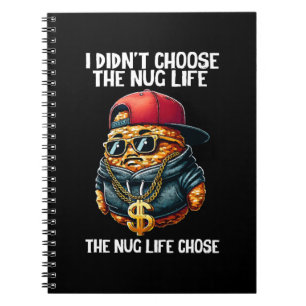 Caderno Espiral Nugget de Fast Food Não Escolhi A Vida do Nugget