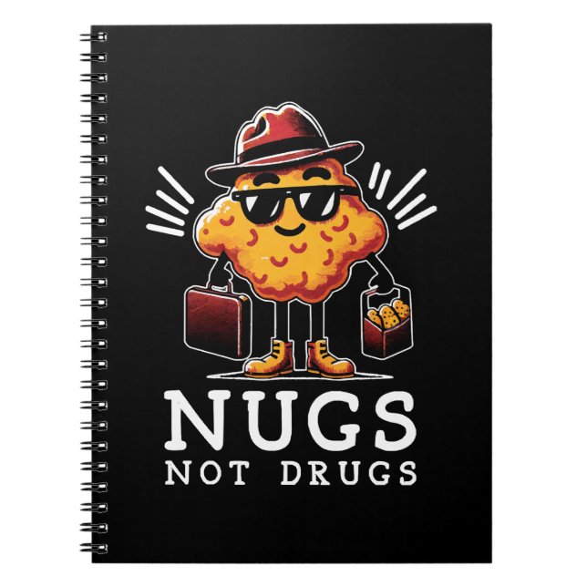 Caderno Espiral Nuggets Crocantes Não Drogas (Frente)