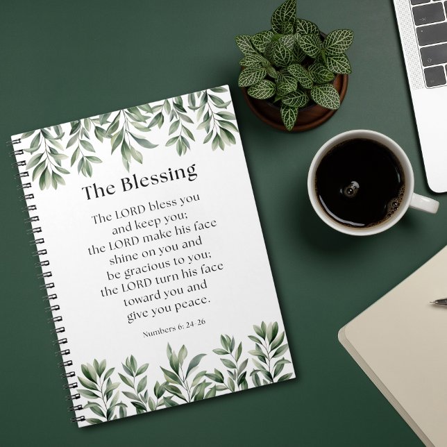 Caderno Espiral Numbers 6:24-26 The Lord Bless You and Keep You (Criador carregado)