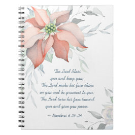 Caderno Espiral Números 6:24-26 O Senhor Abençoa-Te Natal