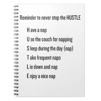 Caderno Espiral Nunca parar o notebook Hustle