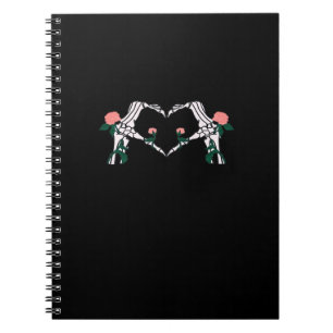Caderno Espiral Nunca Selvagens - Rosas de Mãos de Esqueleto