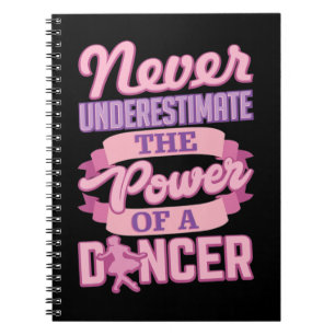 Caderno Espiral Nunca Subestime Um Dançarino Cute Ballerina Dançar