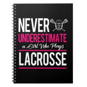Caderno Espiral Nunca Subestime Um Gril Que Joga Lacrosse Lacre