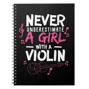 Caderno Espiral Nunca Subestime Um Músico Violino Em Th