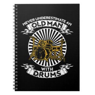 Caderno Espiral Nunca Subestime Um Velho Com Tshirt De TritsAr
