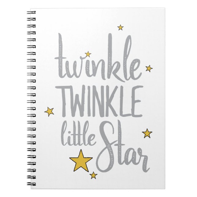 Caderno Espiral Nursery Rhymes Image Twinkle Twinkle Little Design (Frente)