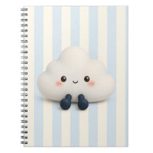 Caderno Espiral Nuvem Kawaii Fofa